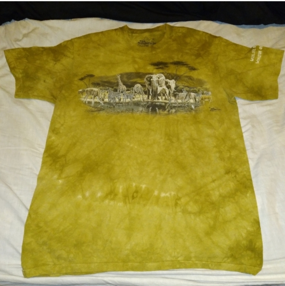 Rare* African Animals At Water Hole The Mountian Shirt Sz XL